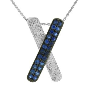 SAPPHIRE & DIAMOND PENDANT