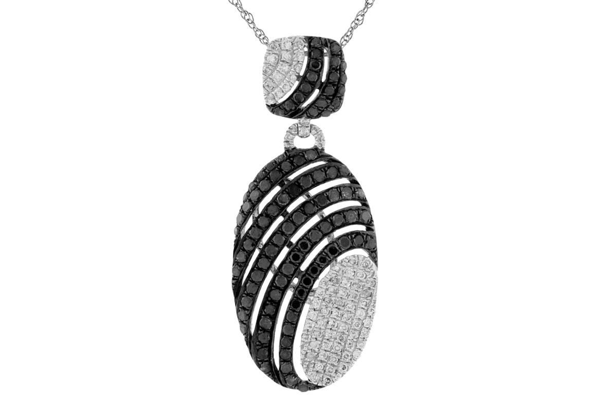 DIAMOND &BLACK DIAMOND PENDANT