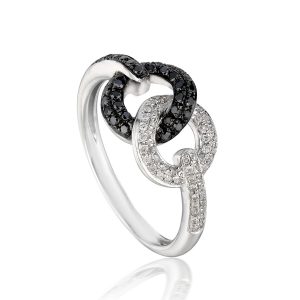 BLACK DIAMOND & DIAMOND RING