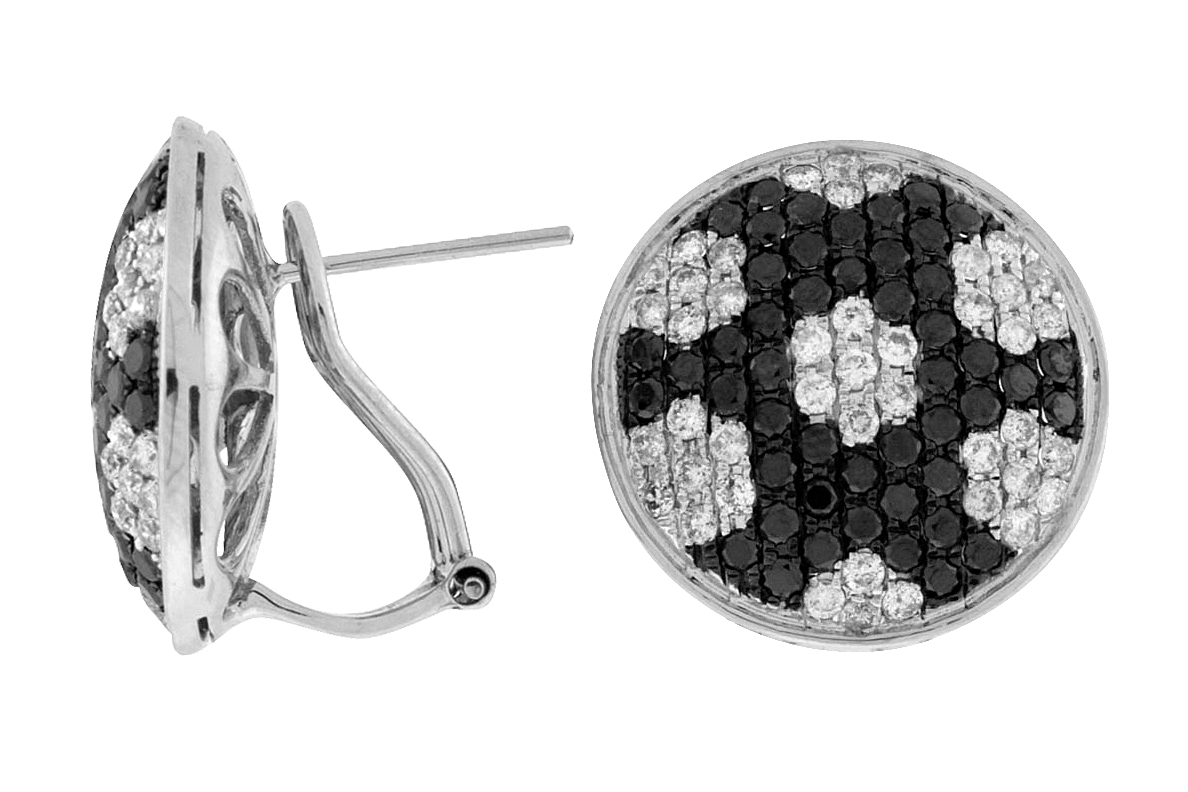 DIAMOND &BLACK DIAMOND EARRING