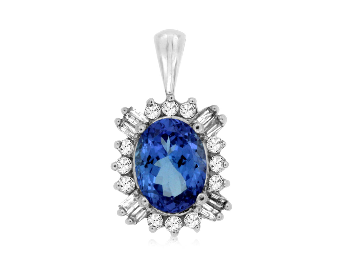 TANZANITE & DIAMOND PENDANT