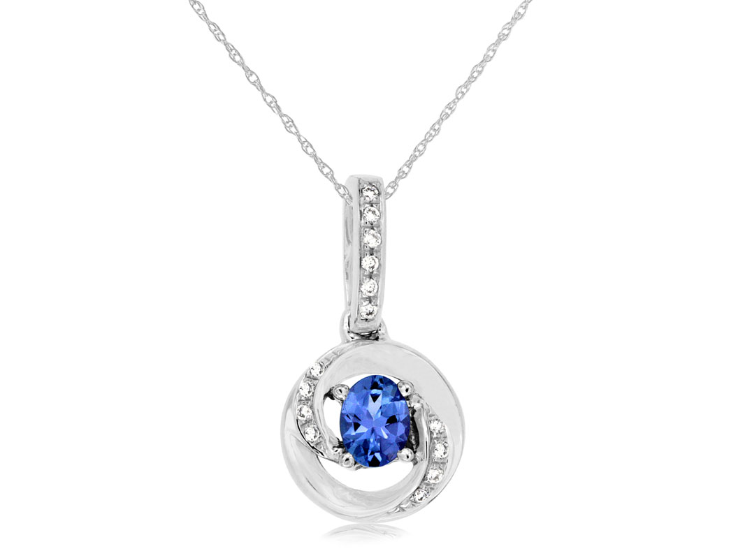 TANZANITE & DIAMOND PENDANT