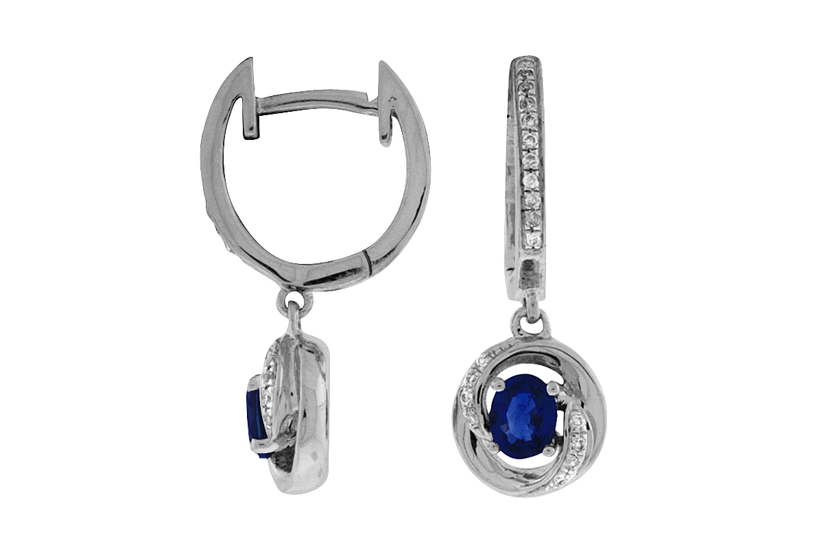 SAPPHIRE & DIAMOND EARRING