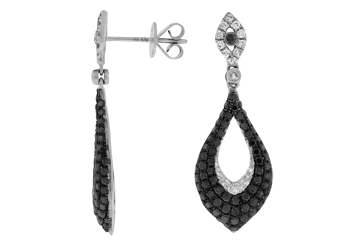 DIAMOND &BLACK DIAMOND EARRING