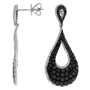 DIAMOND &BLACK DIAMOND EARRING