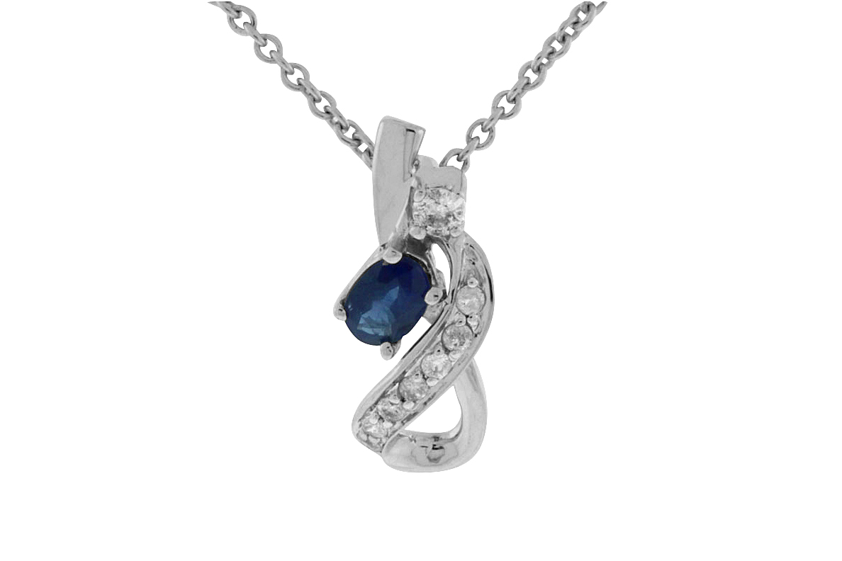 SAPPHIRE & DIAMOND PENDANT
