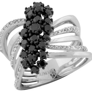 BLACK DIAMOND & DIAMOND RING