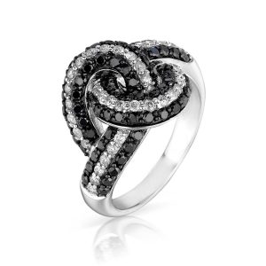 BLACK DIAMOND & DIAMOND RING
