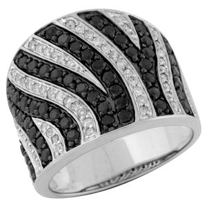 BLACK DIAMOND & DIAMOND RING