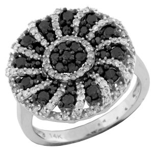 BLACK DIAMOND & DIAMOND RING