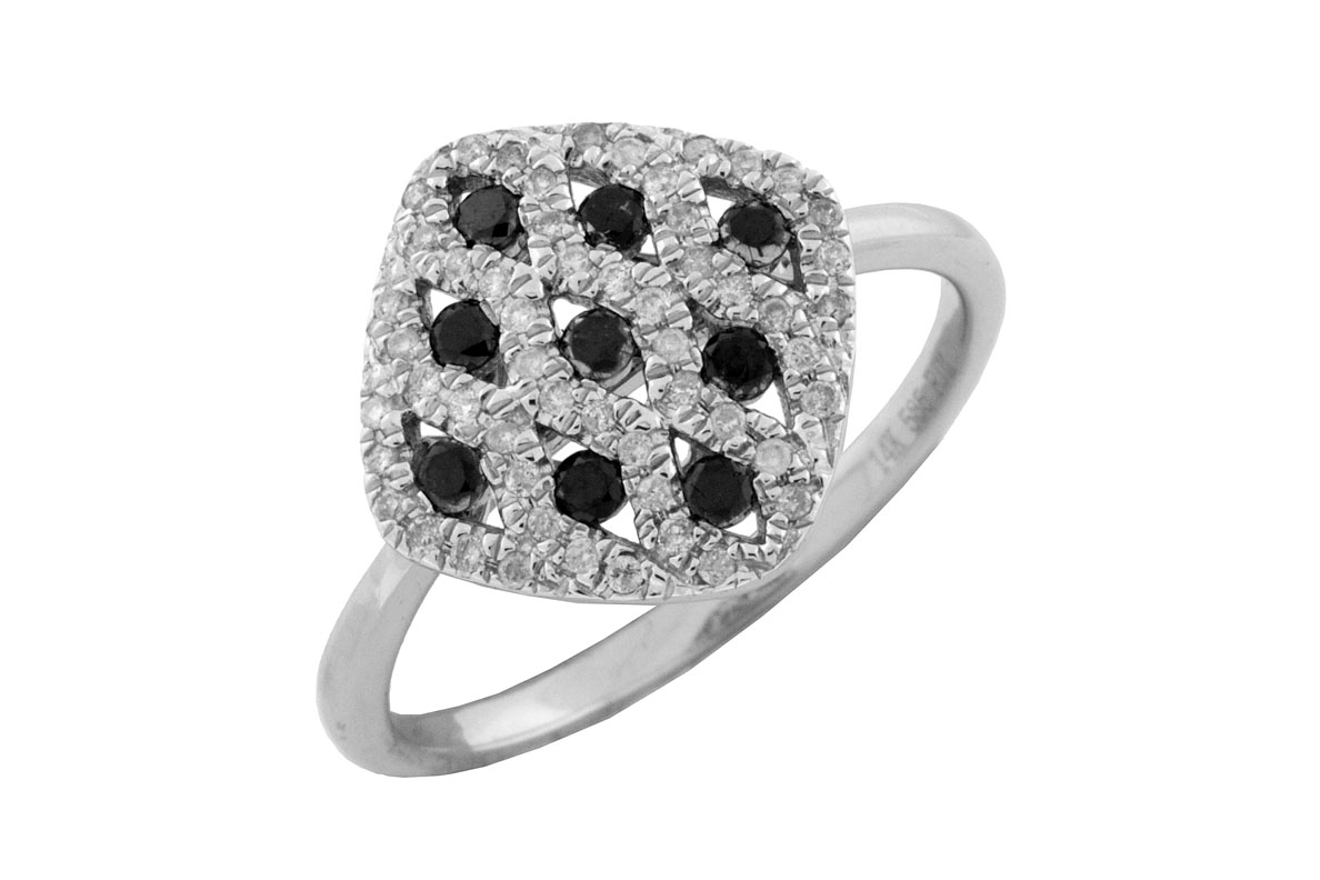 BLACK DIAMOND & DIAMOND RING