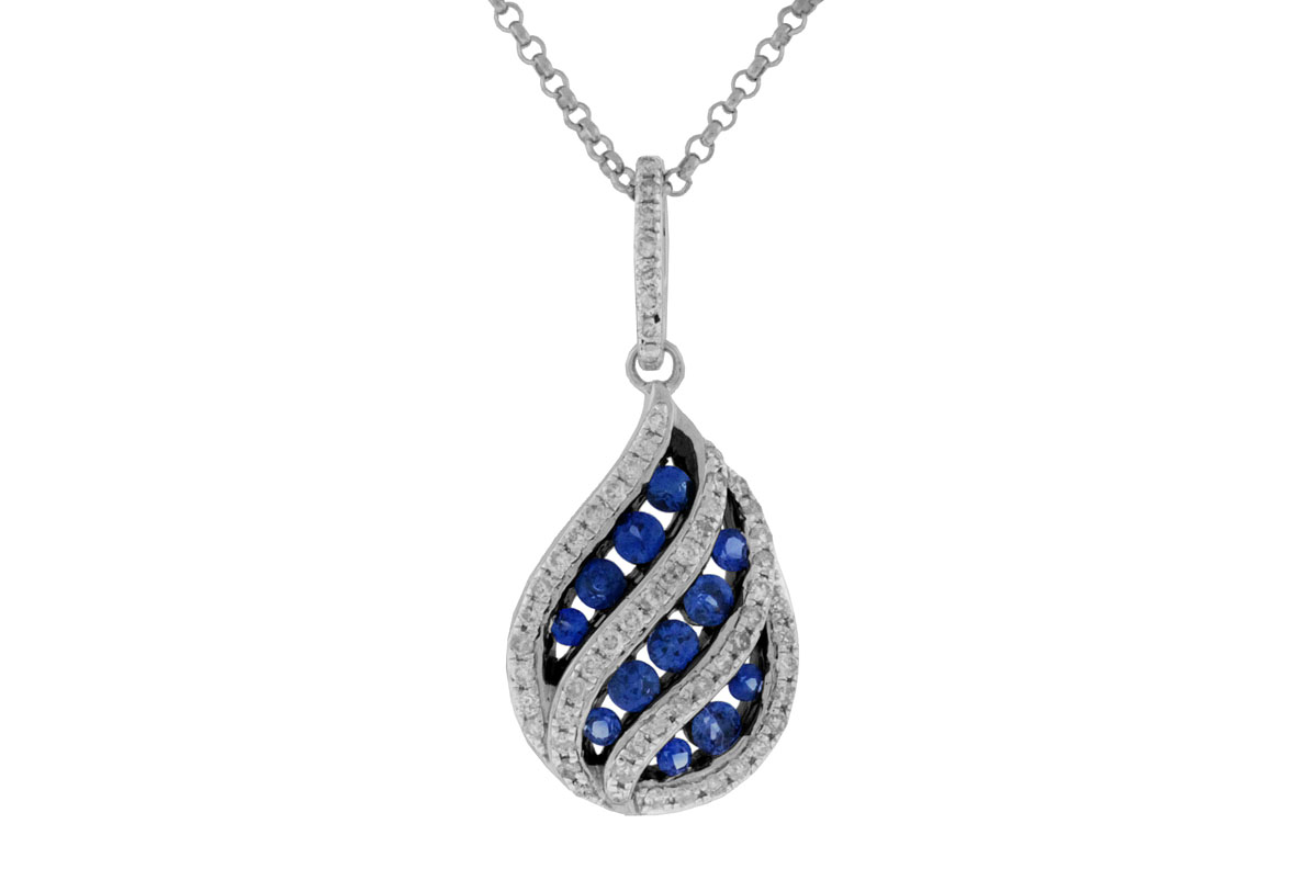 SAPPHIRE & DIAMOND NECKLACE