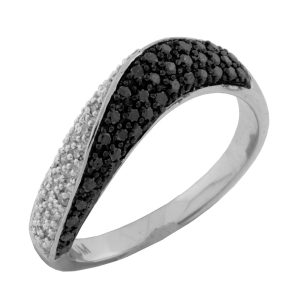 BLACK DIAMOND & DIAMOND RING