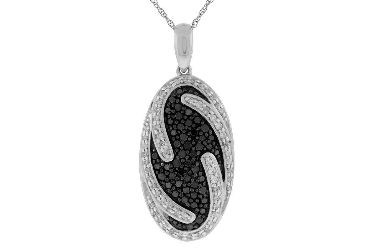 BLACK DIAMOND & DIA PENDANT