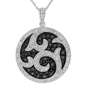 BLACK DIAMOND & DIA PENDANT
