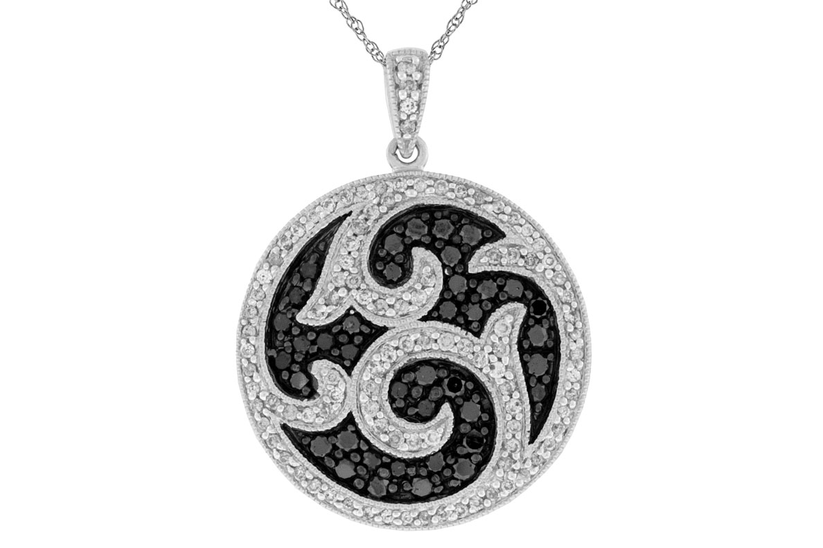 BLACK DIAMOND & DIA PENDANT