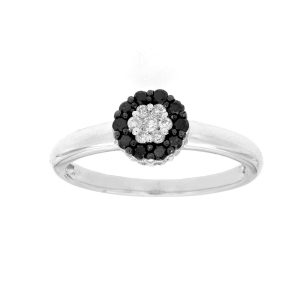 BLACK DIAMOND & DIAMOND RING