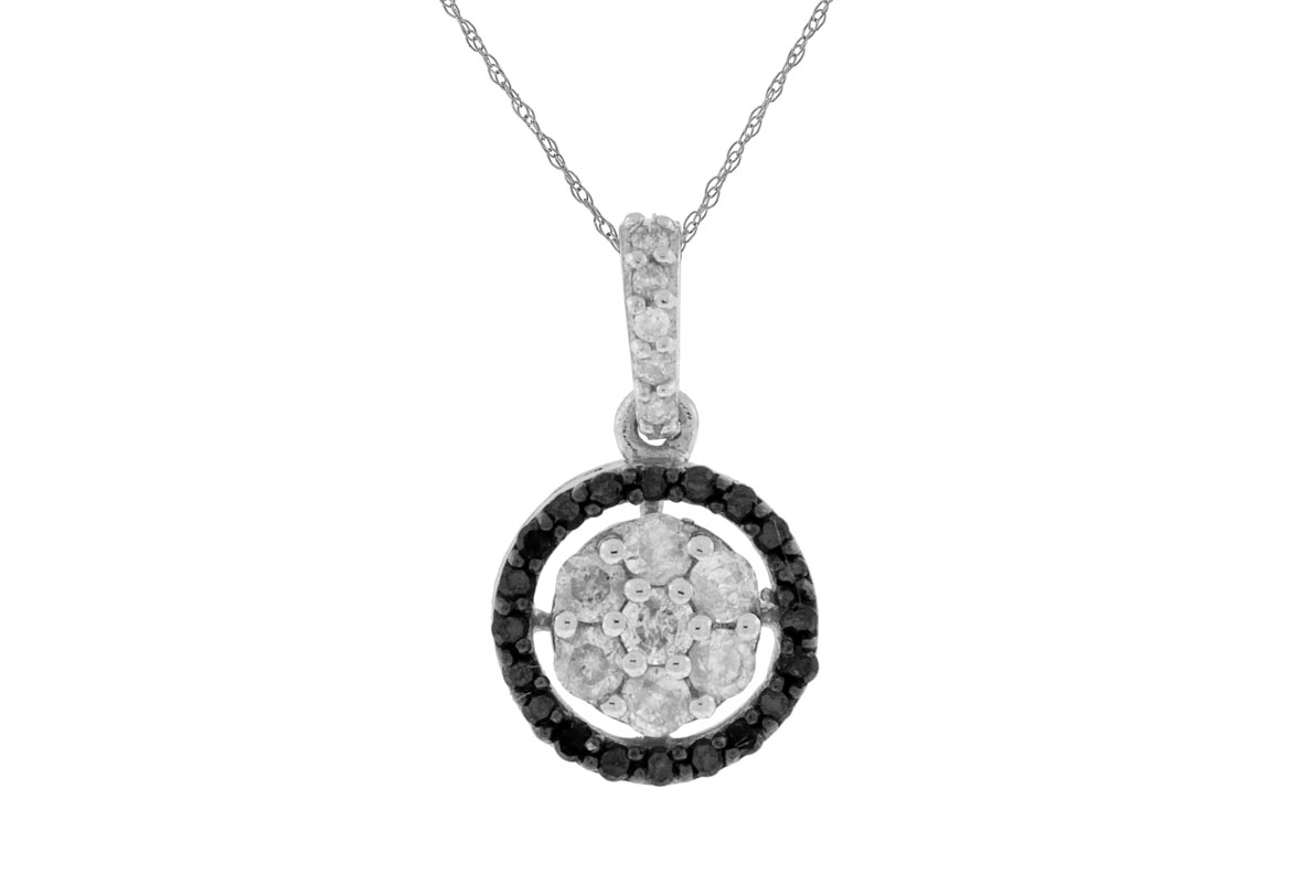 BLACK DIAMOND & DIA PENDANT