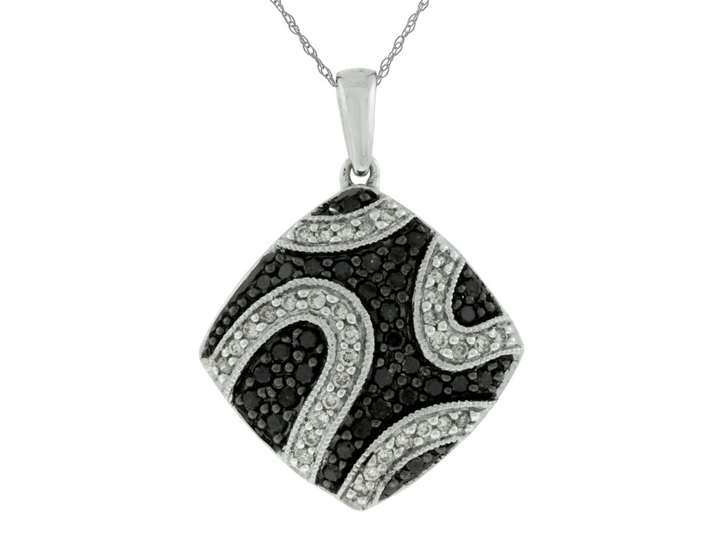 DIAMOND &BLACK DIAMOND PENDANT