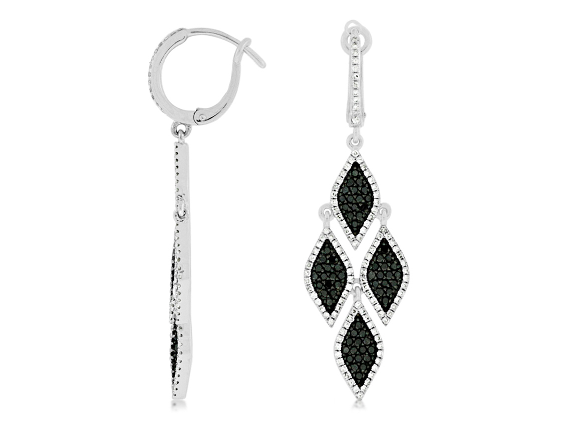 DIAMOND &BLACK DIAMOND EARRING