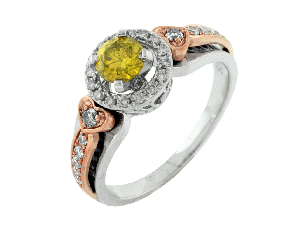 DIA & YELL DIA ENGAGEMENT RING