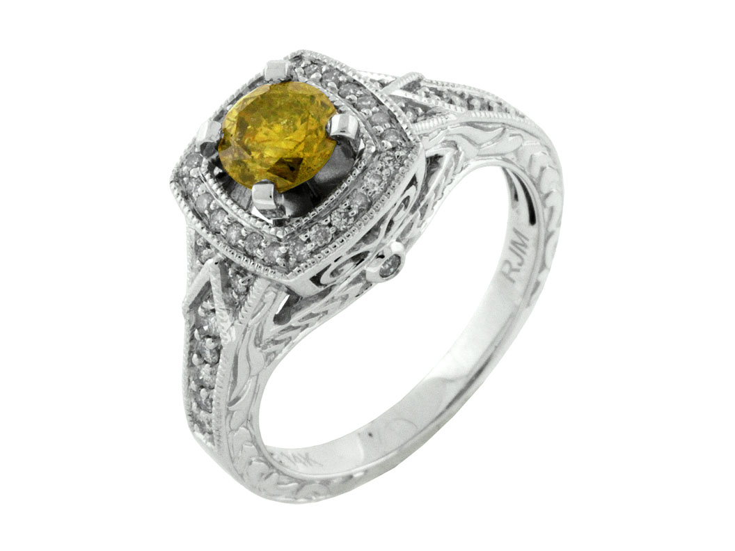DIA YELO DIA ENGAGEMENT RING