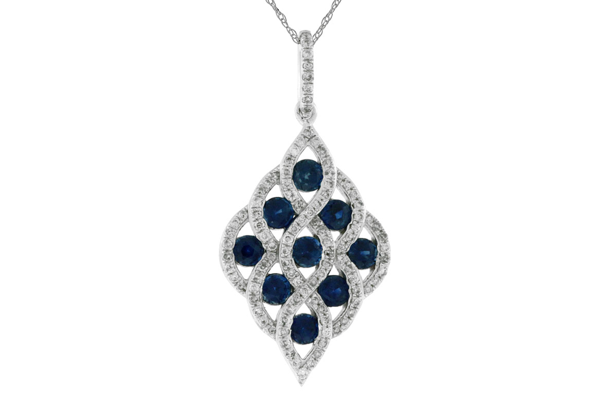 SAPPHIRE & DIAMOND PENDANT