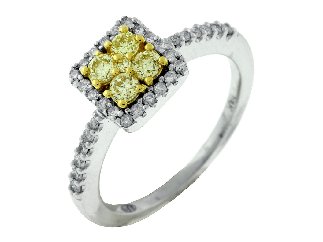YELLOW DIAMOND & DIAMOND RING