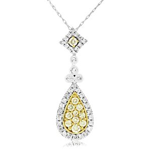 YELLOW DIA & DIAMOND PENDANT