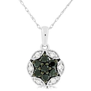 DIAMOND &BLACK DIAMOND PENDANT