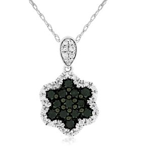 DIAMOND &BLACK DIAMOND PENDANT
