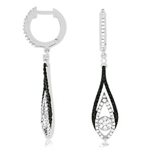 DIAMOND &BLACK DIAMOND EARRING