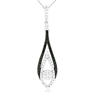 DIAMOND &BLACK DIAMOND PENDANT