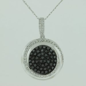 DIAMOND &BLACK DIAMOND PENDANT