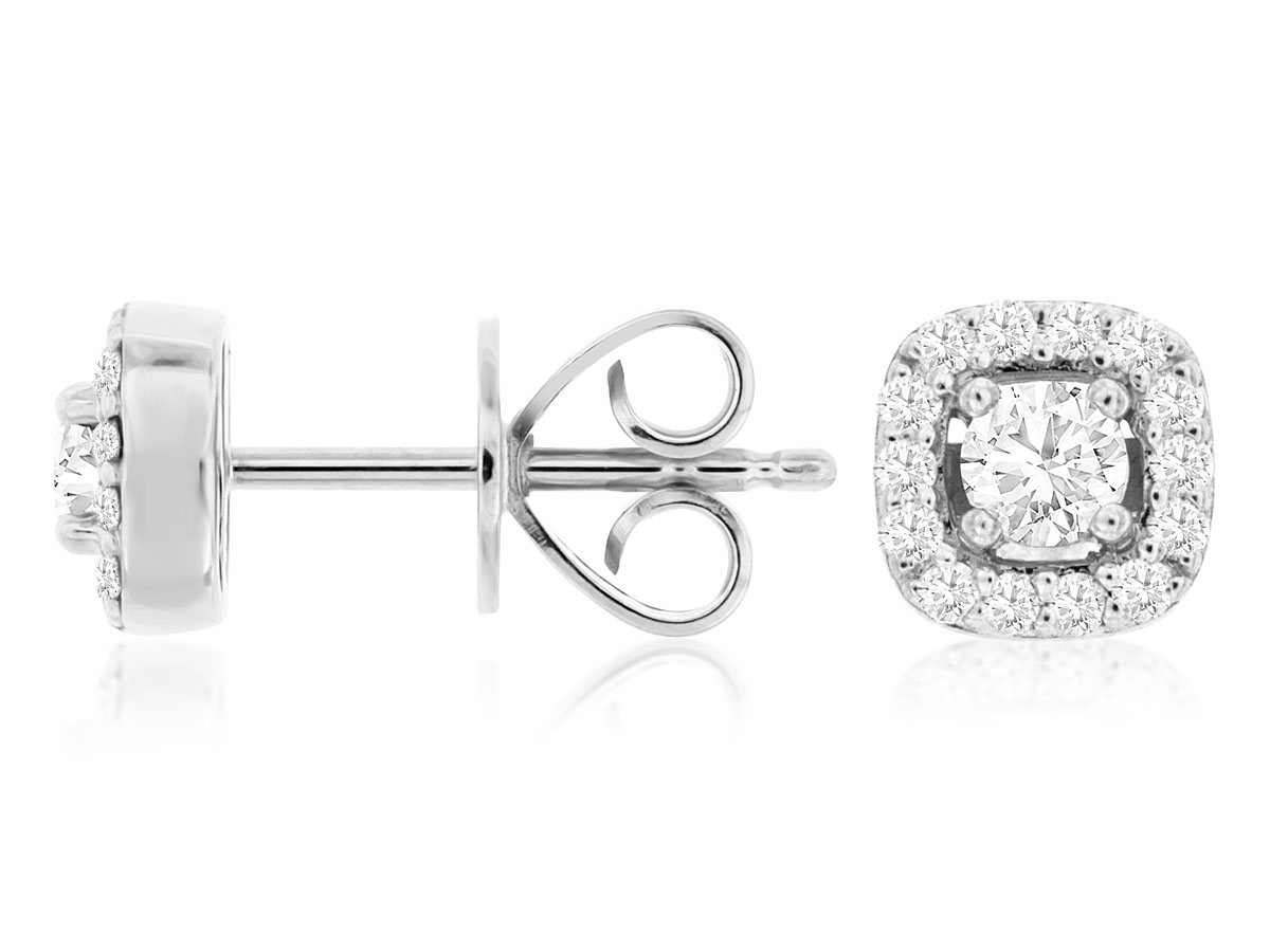 DIAMOND HALO STUDS