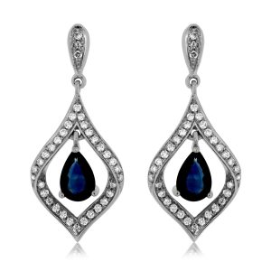SAPPHIRE & DIAMOND EARRING
