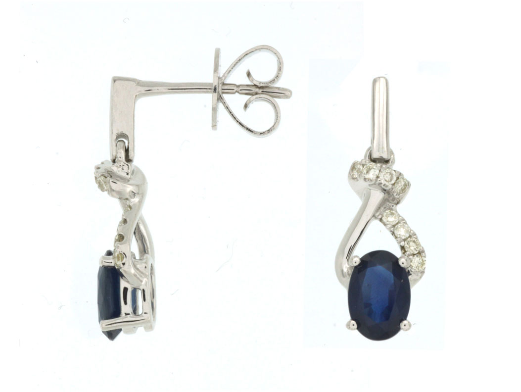 SAPPHIRE & DIAMOND EARRING