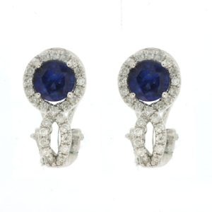 SAPPHIRE & DIAMOND EARRING