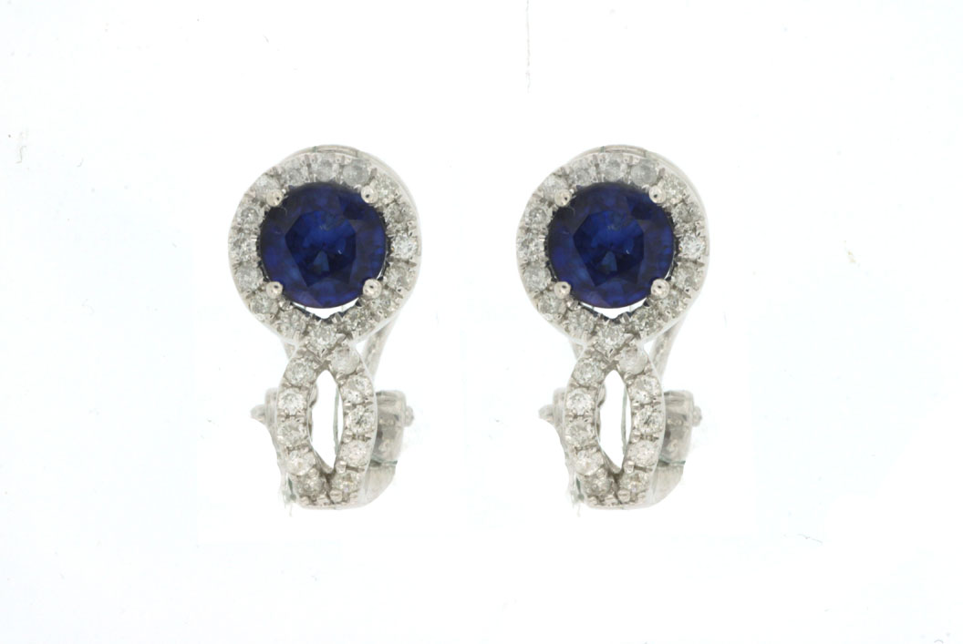 SAPPHIRE & DIAMOND EARRING