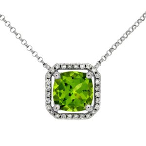 PERIDOT & DIAMOND NECKLACE