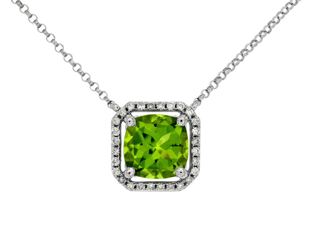 PERIDOT & DIAMOND NECKLACE