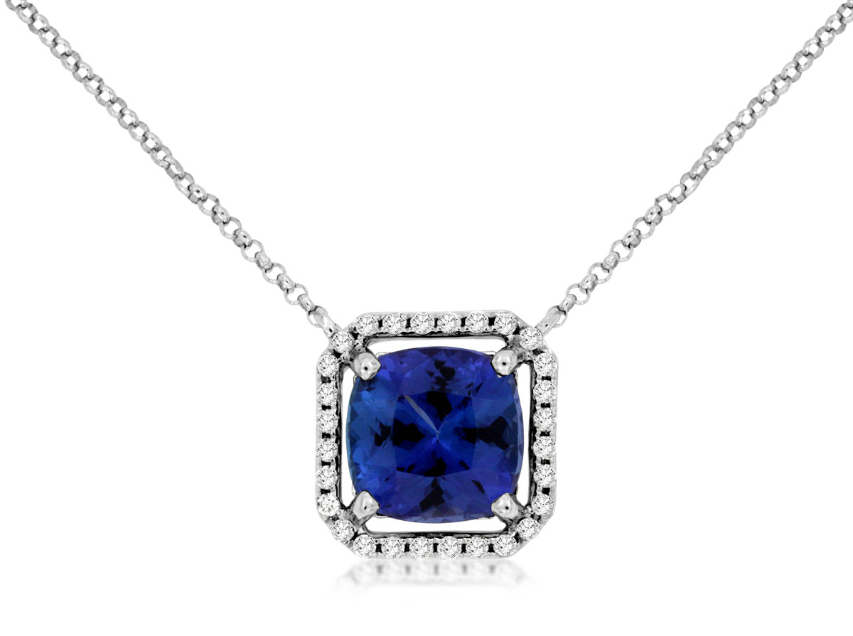TANZANITE & DIAMOND PENDANT
