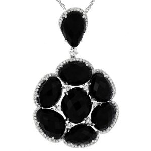 ONYX & DIAMOND PENDANT