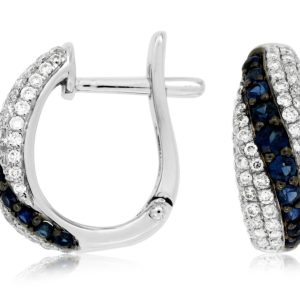 SAPPHIRE & DIAMOND EARRING