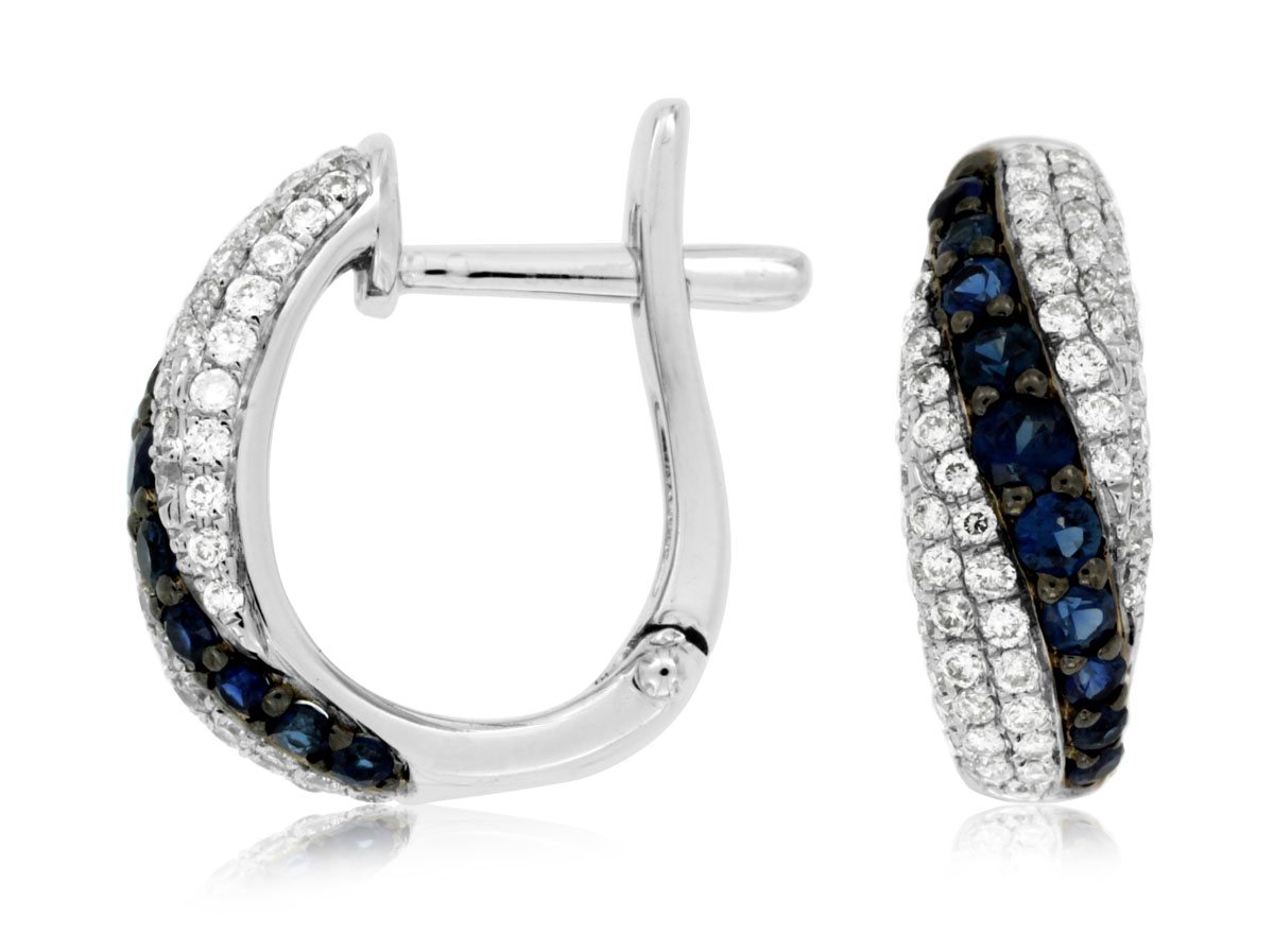 SAPPHIRE & DIAMOND EARRING