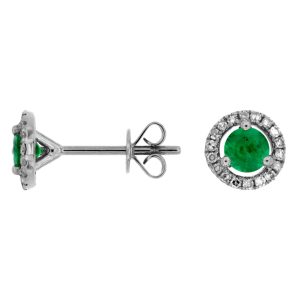 EMERALD & DIAMOND EARRING