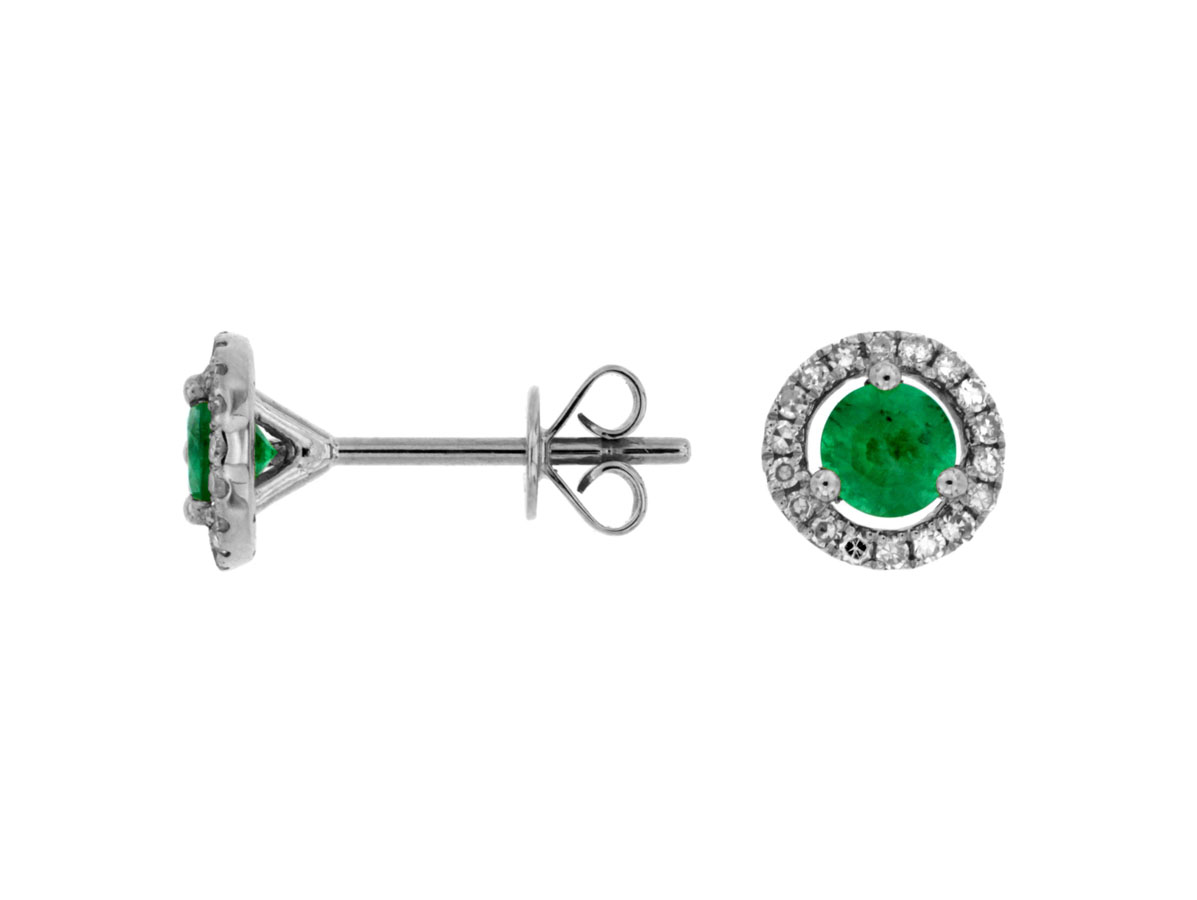 EMERALD & DIAMOND EARRING