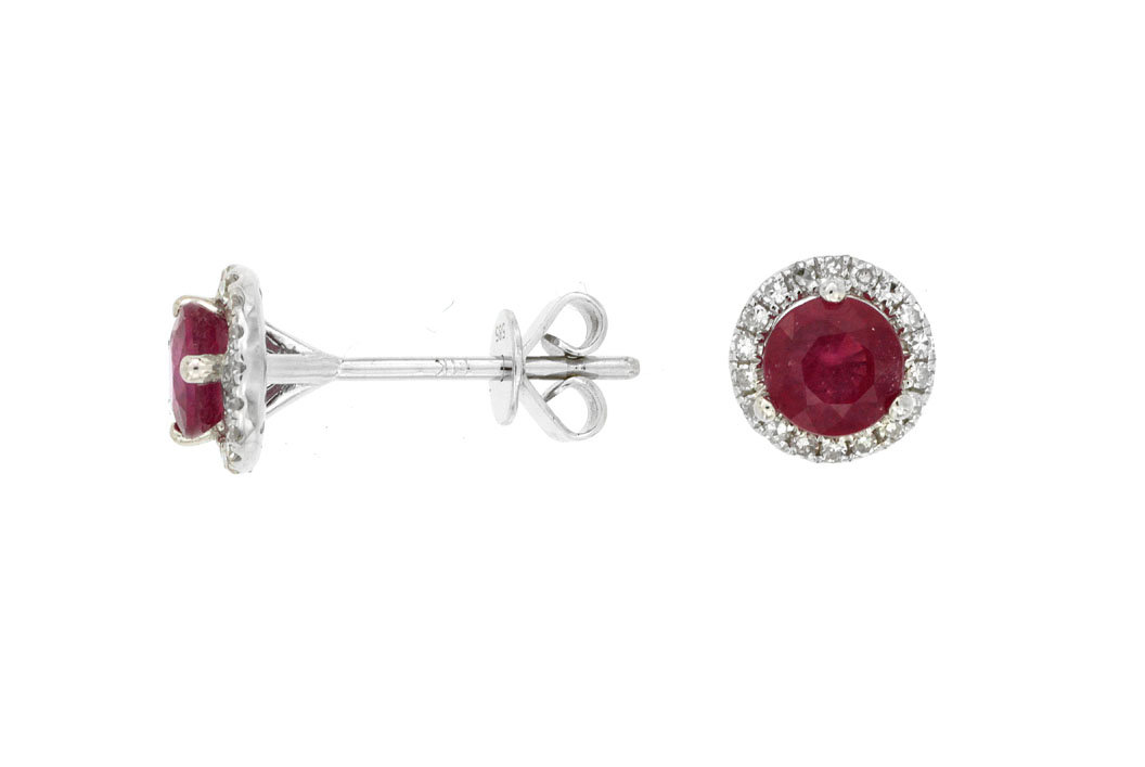 RUBY & DIAMOND EARRING