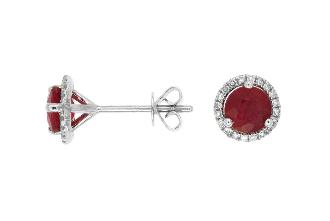 RUBY & DIAMOND EARRING