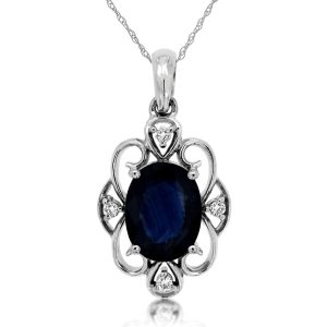 SAPPHIRE & DIAMOND PENDANT